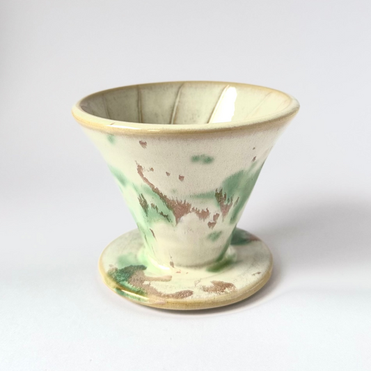 BYONI Pour-Over Coffee Dripper - Green & Pink Splash