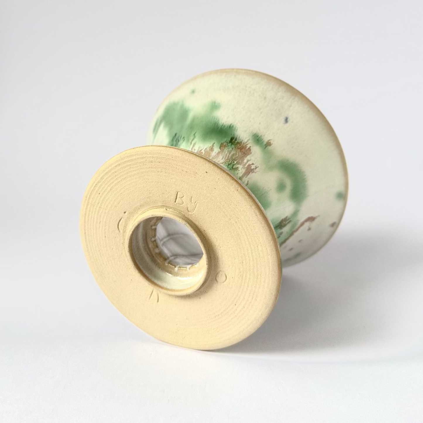 BYONI Pour-Over Coffee Dripper - Green & Pink Splash